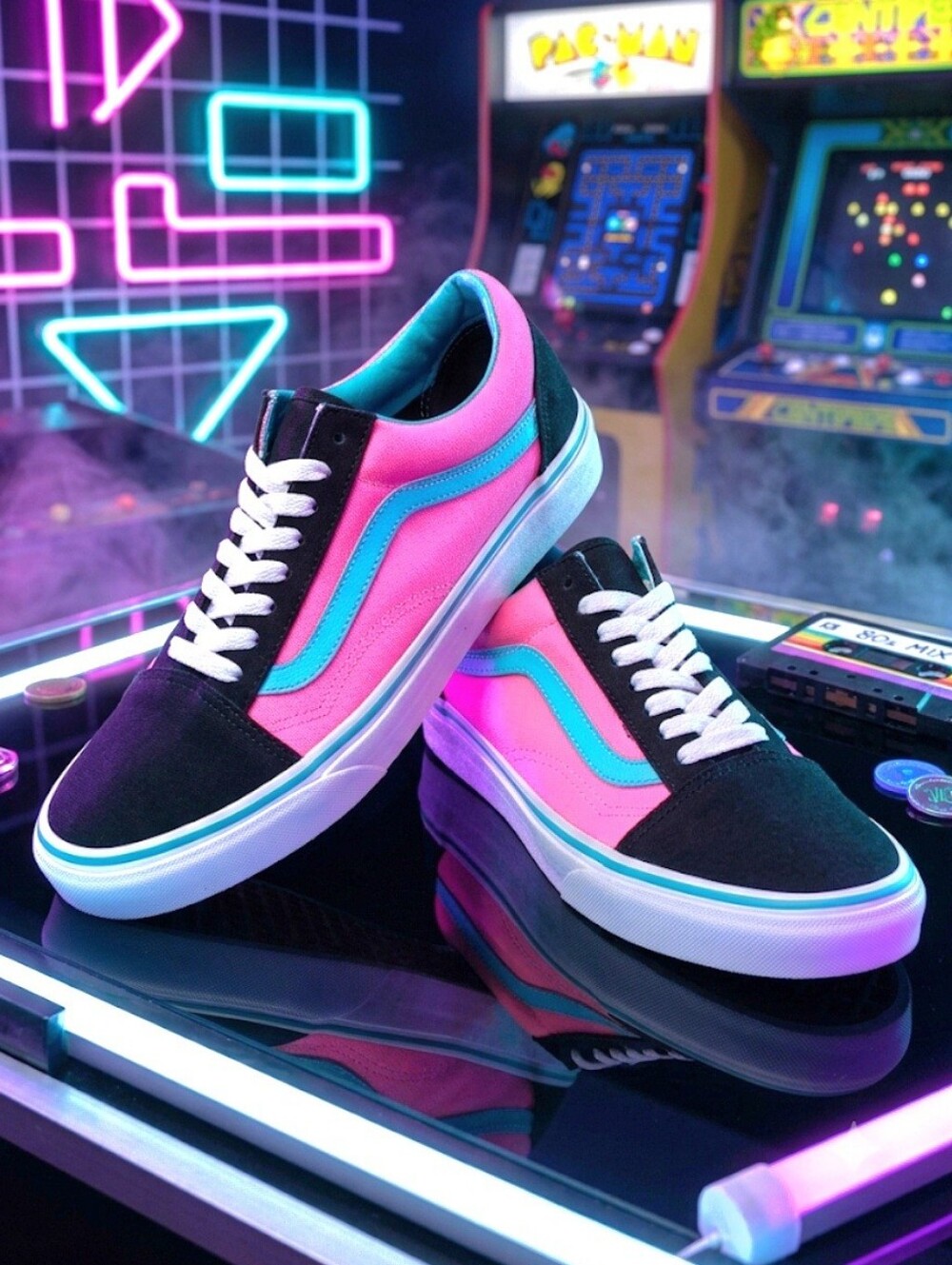 Neon Pink Sneakers